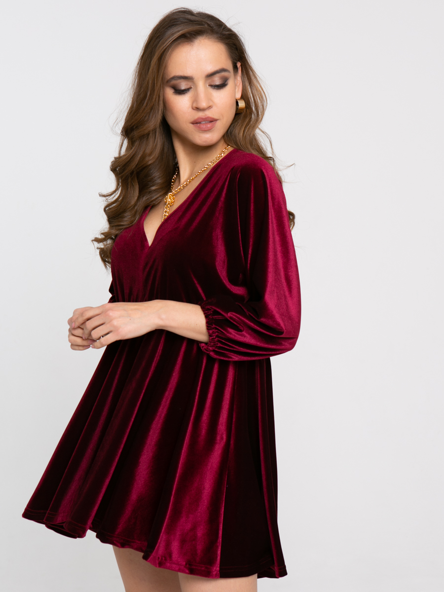 Платье Z428 цвет: винный