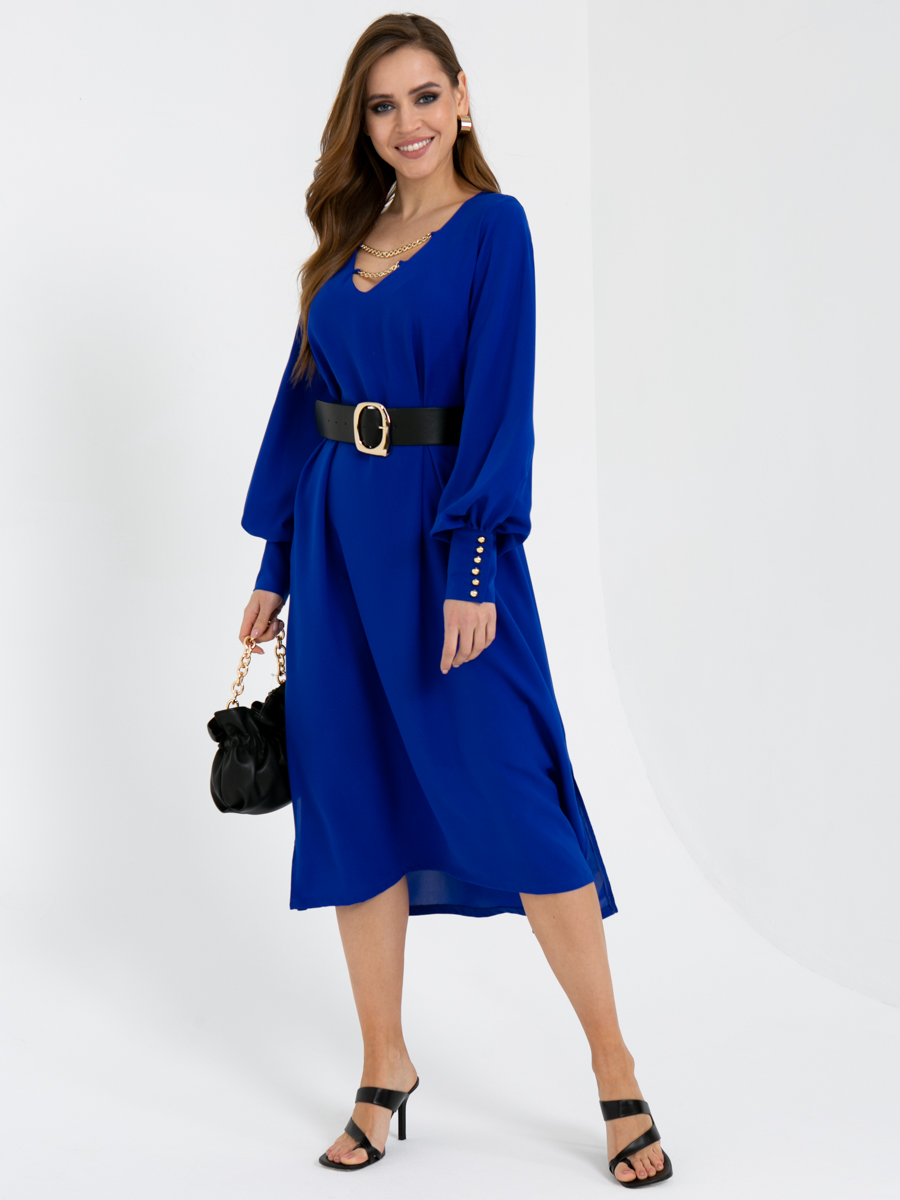 Платье V436 цвет: ярко-синий