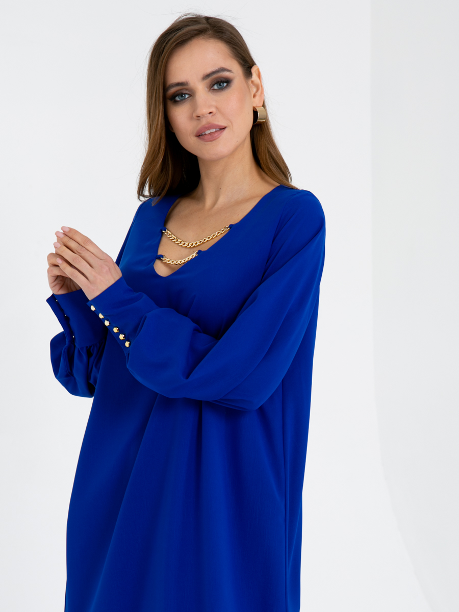Платье V436 цвет: ярко-синий