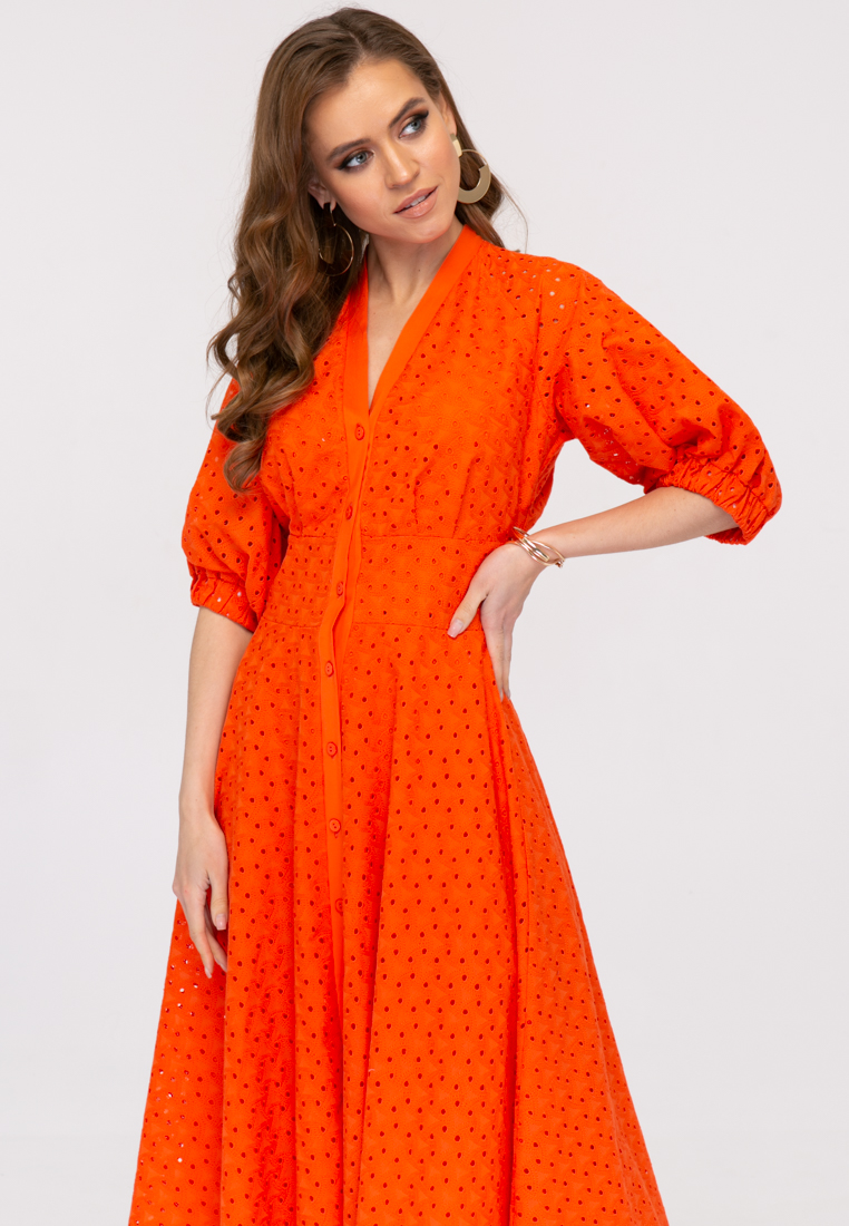 Платье L386 цвет оранжевый