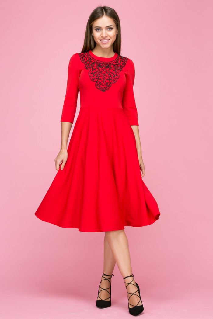 103 Платье цвет красный