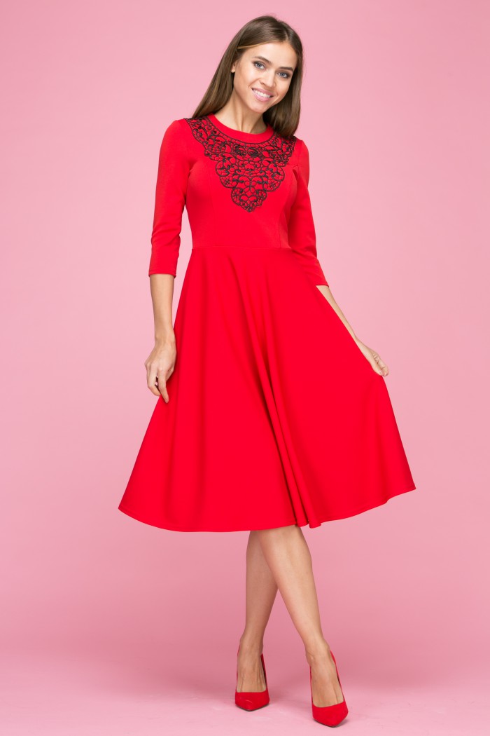 103 Платье цвет красный