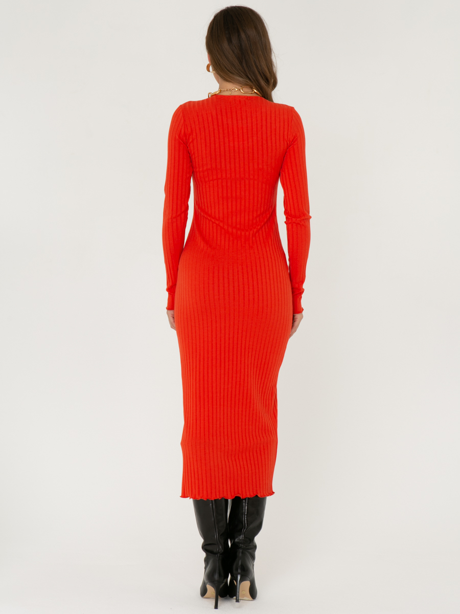 Платье A477 цвет: оранжевый
